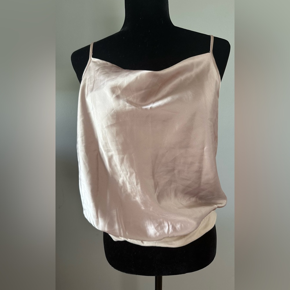 Pleione Tan Gold Cowl Neck Camisole - Picture 2 of 10